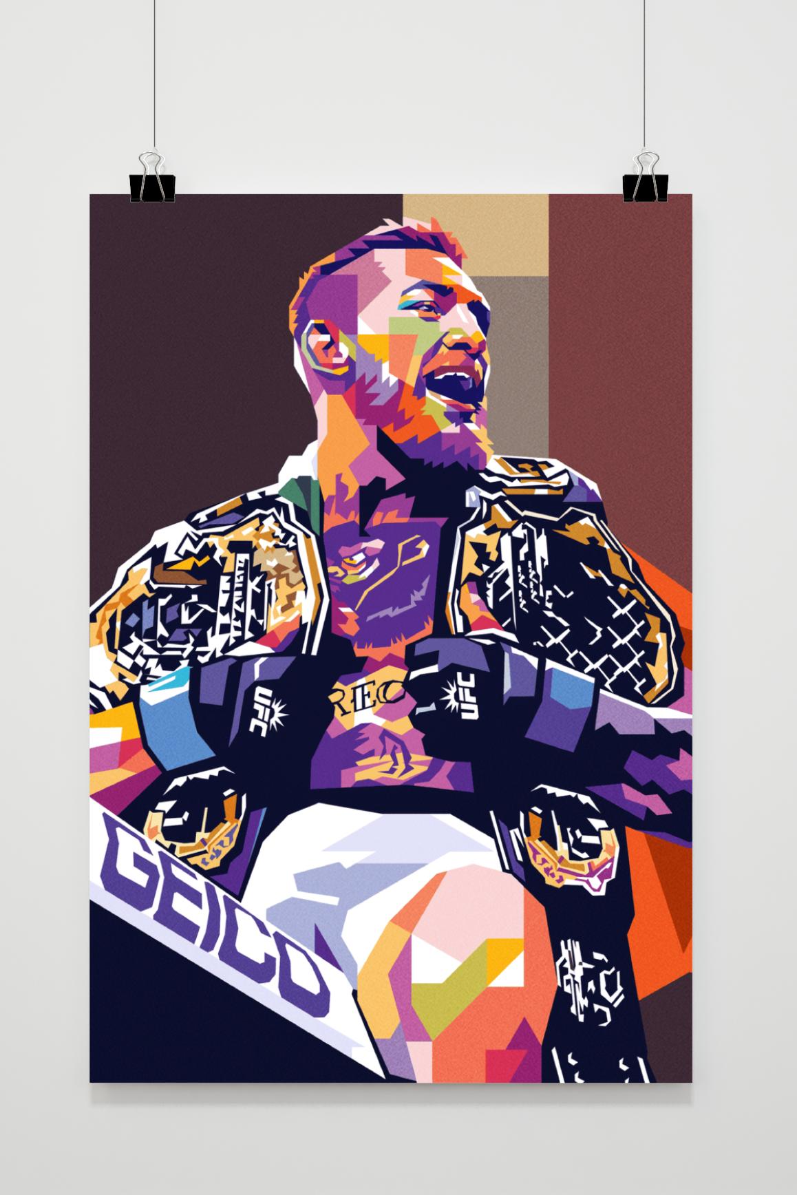 Conor McGregor Muurdecoratie | Inspirerende Wanddecoratie voor Thuis & Gym | Hoogwaardige Poster | UFC Decor