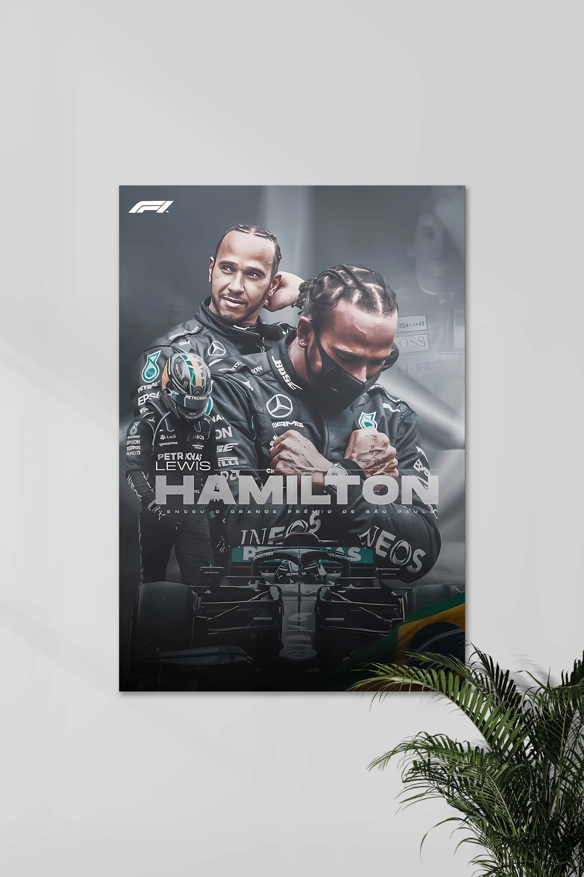 Lewis Hamilton #00 | Formule 1 Posters | Muurdecoratie | Mercedes-AMG Petronas | Wanddecoratie F1