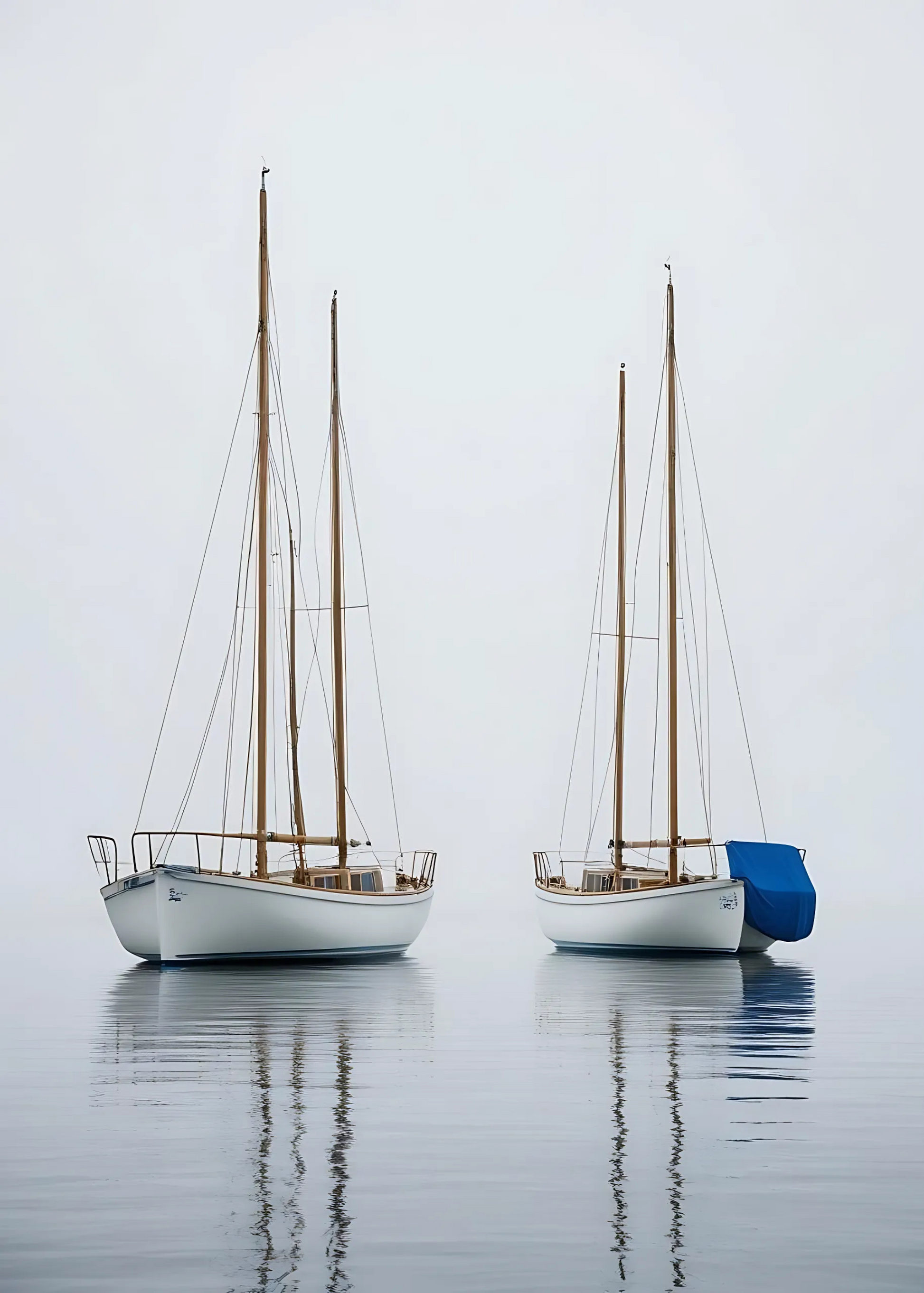 Two Fishing Boats Scene | Posters | Muurdecoratie | Wanddecoratie | Ocean Landschap | Canvas Kunst