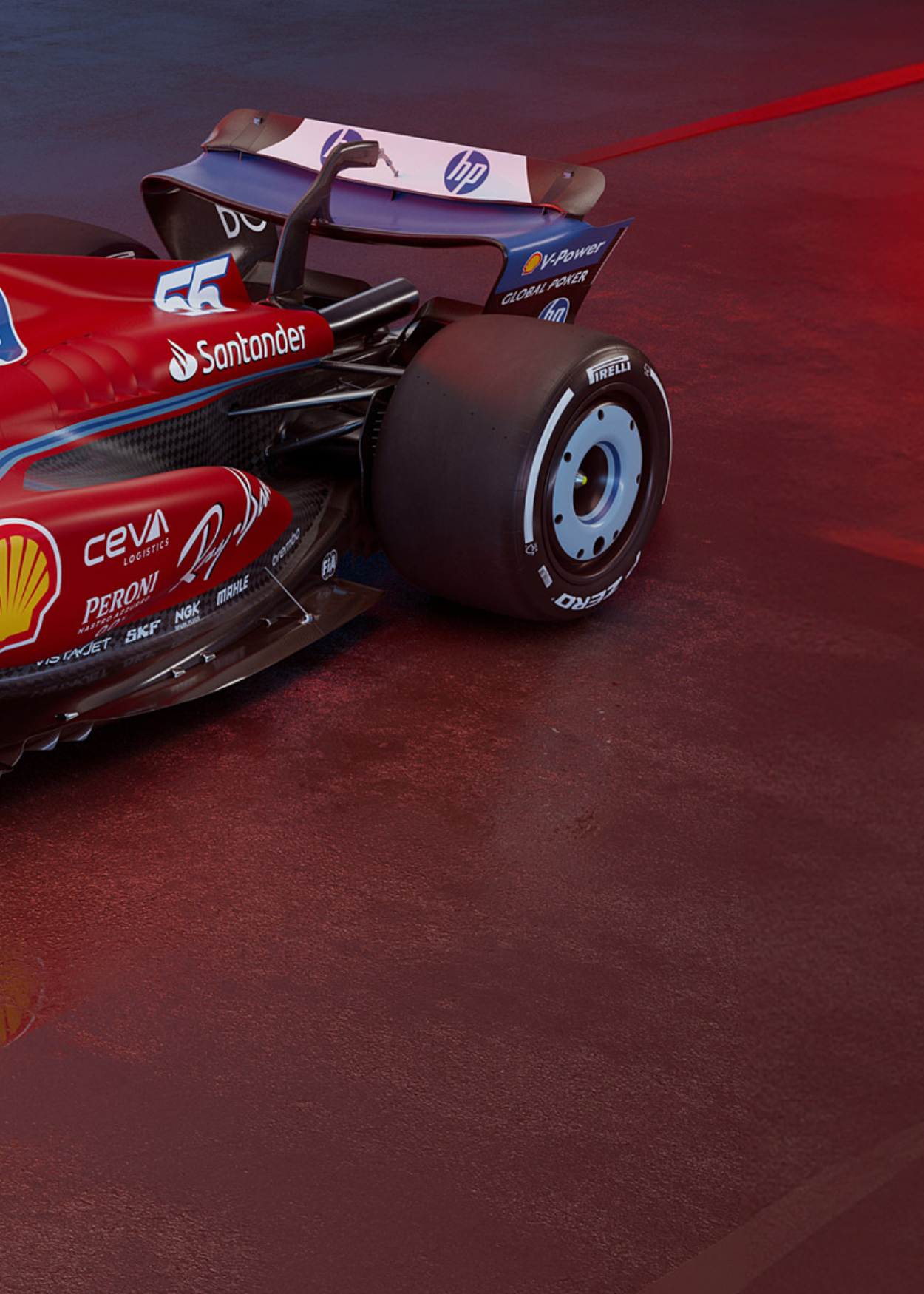 Wanddecoratie in 3 delen | Poster met Ferrari Formule 1-racewagen | Set van drie panelen | Poster van Charles Leclerc | Poster van Lewis Hamilton | Motorsport-woondecoratie
