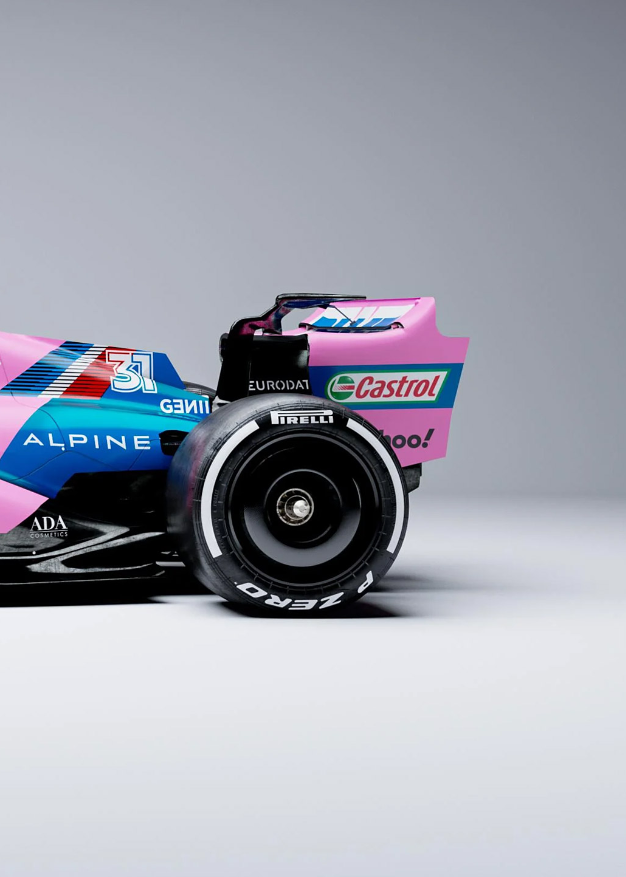 3-delige wanddecoratie | Formule 1-racewagenposter | Alpine F1-team | Hoogwaardige print | Woondecoratie