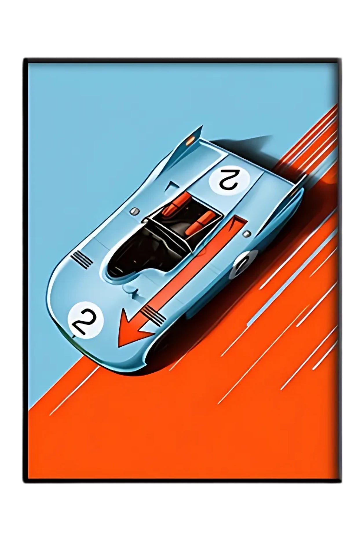 Porsche 917 Gulf Oil | Muurdecoratie Racing Poster | Le Mans Wanddecoratie | Moderne Autosport Posters