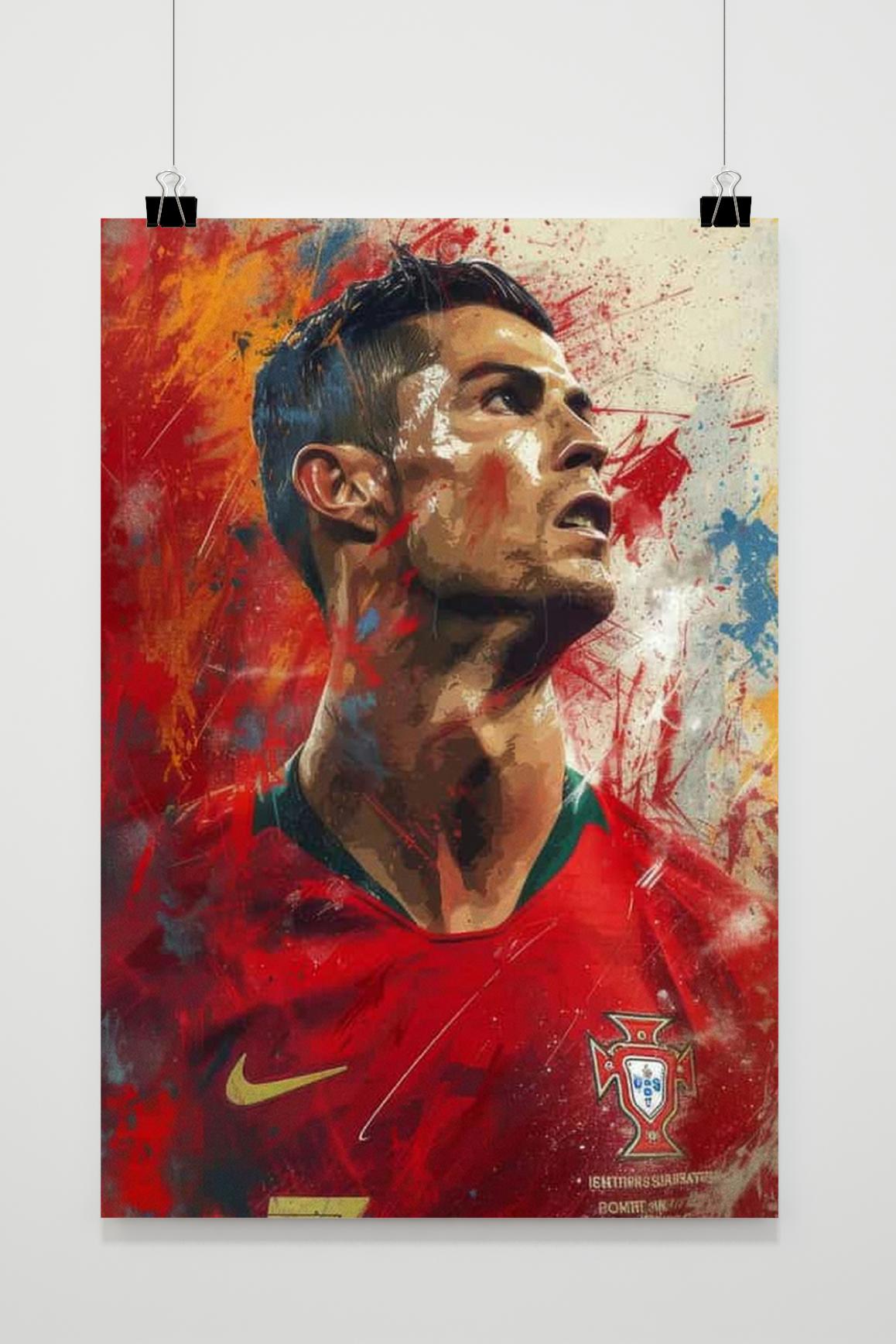 Cristiano Ronaldo | Voetbal Legende | Muurdecoratie | Wanddecoratie | Poster Kunst Print | Sport Fan Cadeau