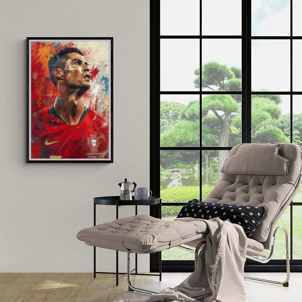 Cristiano Ronaldo | Voetbal Legende | Muurdecoratie | Wanddecoratie | Poster Kunst Print | Sport Fan Cadeau