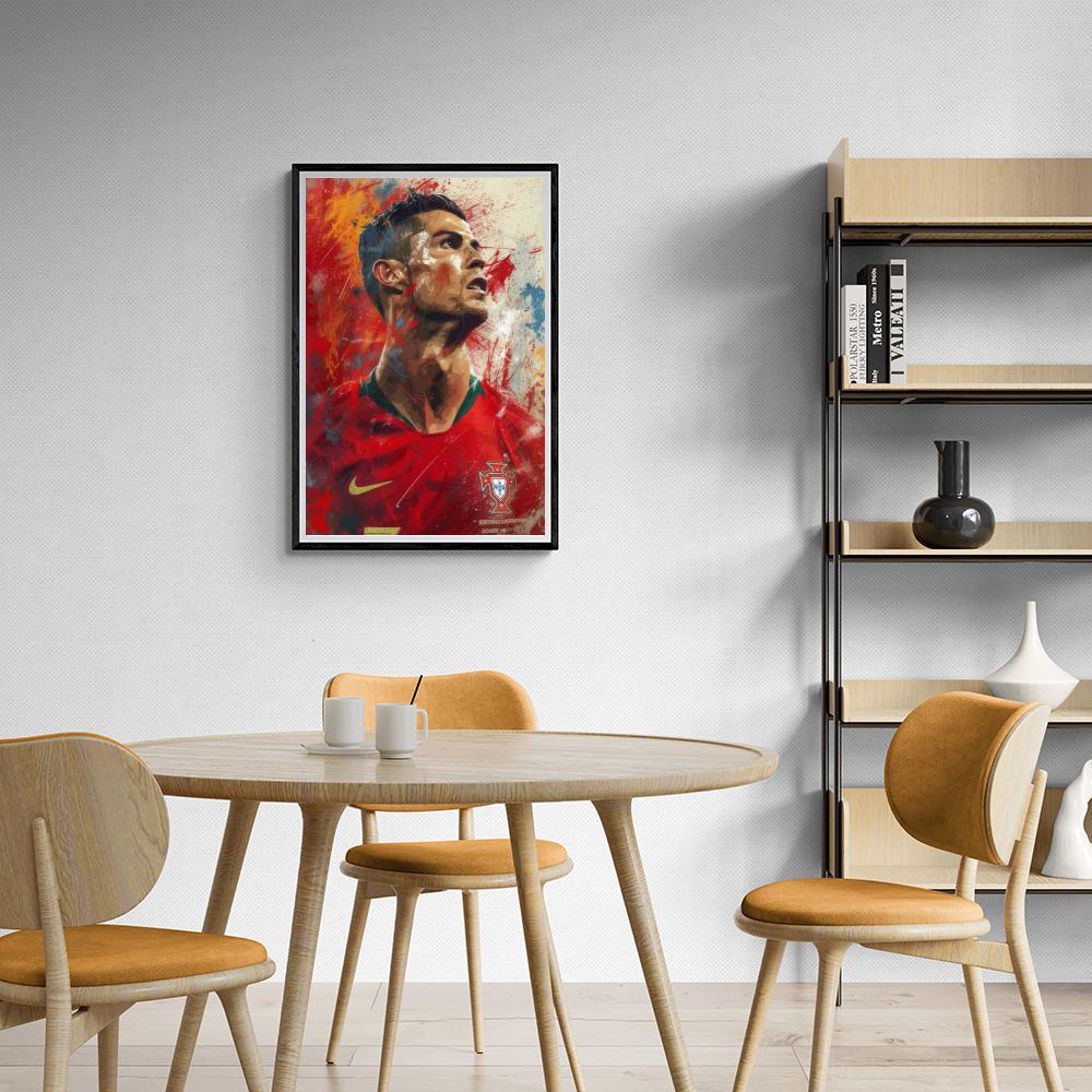 Cristiano Ronaldo | Voetbal Legende | Muurdecoratie | Wanddecoratie | Poster Kunst Print | Sport Fan Cadeau