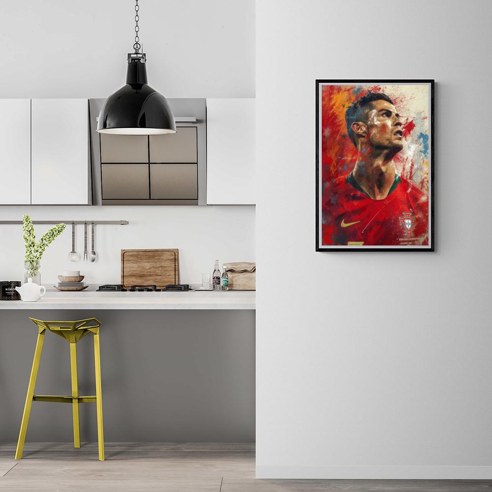 Cristiano Ronaldo | Voetbal Legende | Muurdecoratie | Wanddecoratie | Poster Kunst Print | Sport Fan Cadeau