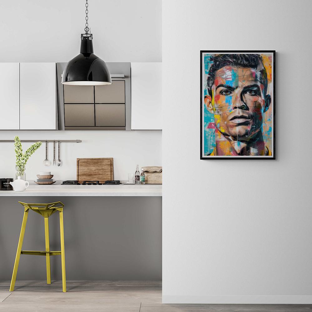 Cristiano Ronaldo Poster | Iconisch Voetbal Kunstwerk | Muurdecoratie | Wanddecoratie | Cadeau Voor Voetbalfans | Sports Memorabilia