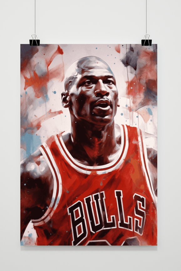 Michael Jordan Poster | Muurdecoratie | Wanddecoratie | Posters voor huis en tuin | Canvas Kunst