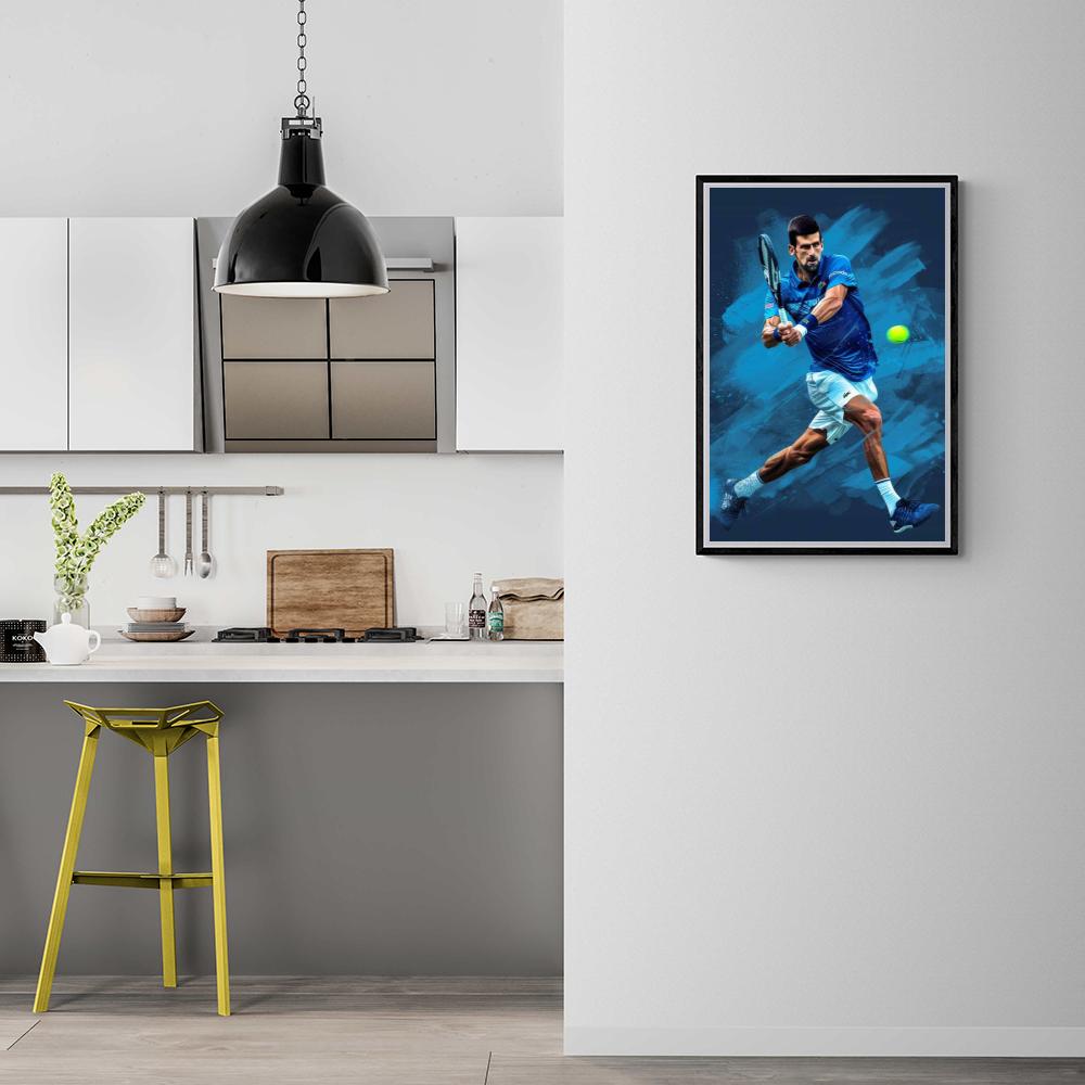 Novak Djokovic Tennis Champion Posters | Inspirerende Sportster Muurdecoratie | Wanddecoratie voor Thuis & Kantoor