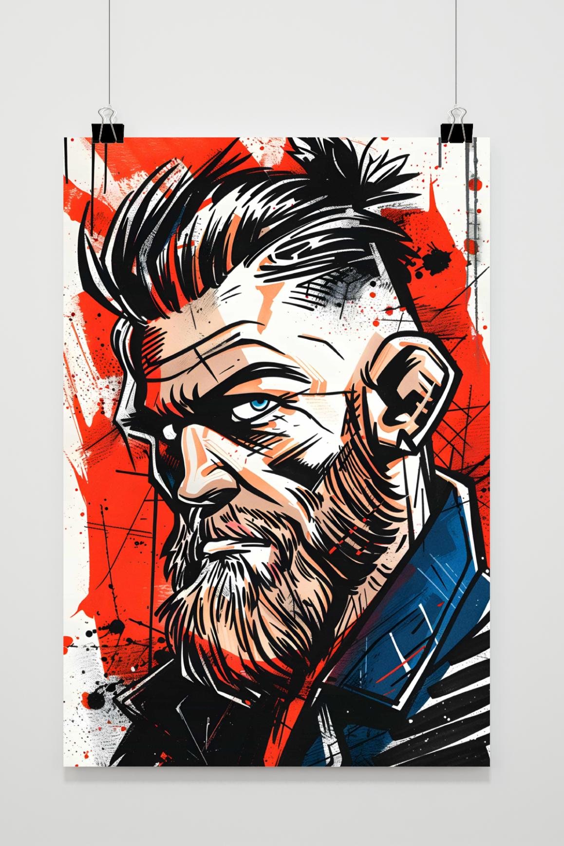 Conor McGregor Cartoon Posters | Wanddecoratie | Unieke Muurdecoratie voor Fans | Kunstprenten voor Thuis