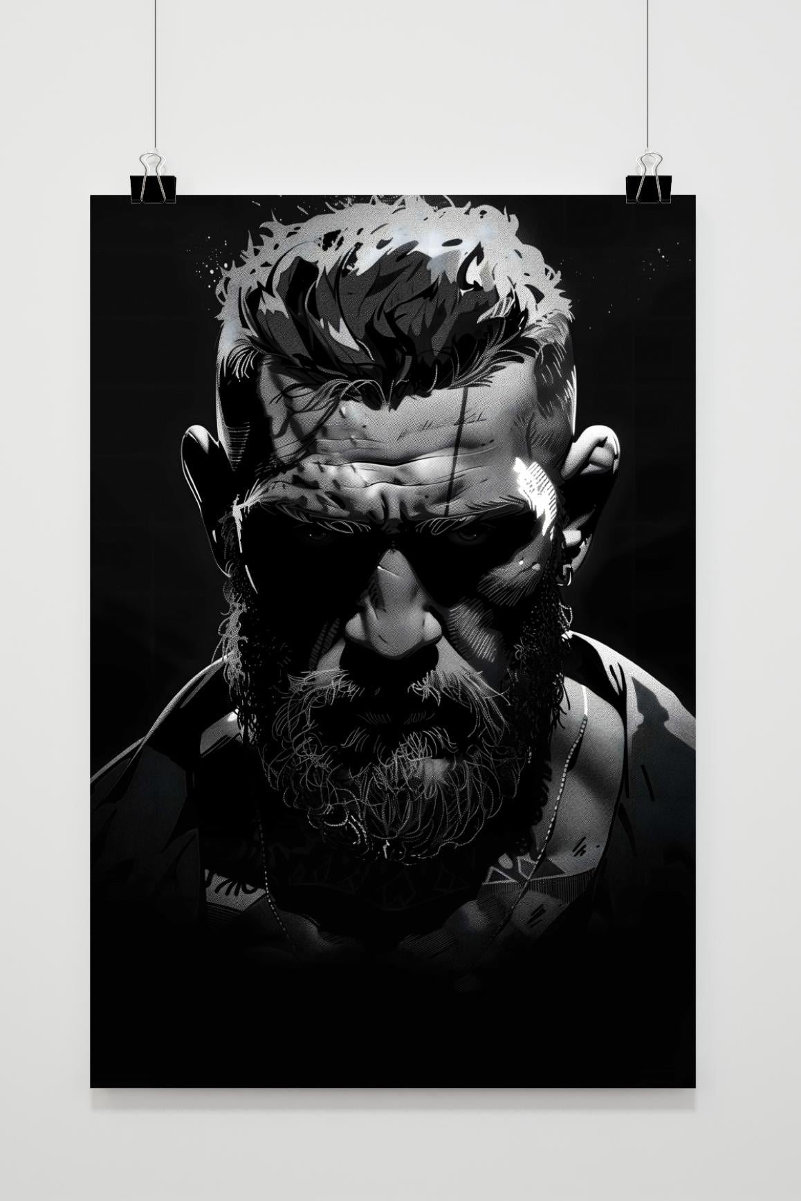 Conor McGregor poster | Zwart-wit muurdecoratie | Kunst prent | Wanddecoratie