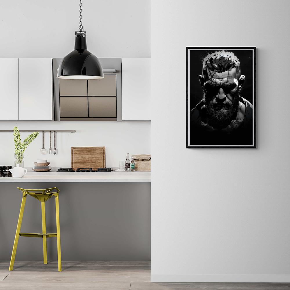 Conor McGregor poster | Zwart-wit muurdecoratie | Kunst prent | Wanddecoratie