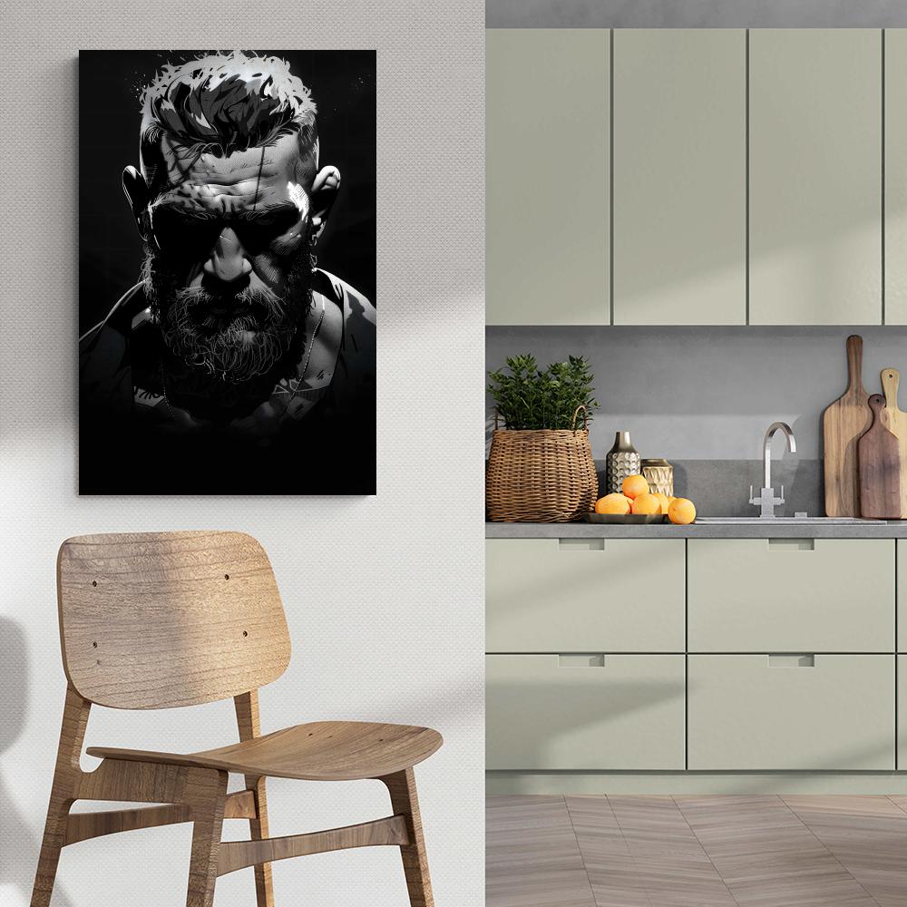 Conor McGregor poster | Zwart-wit muurdecoratie | Kunst prent | Wanddecoratie