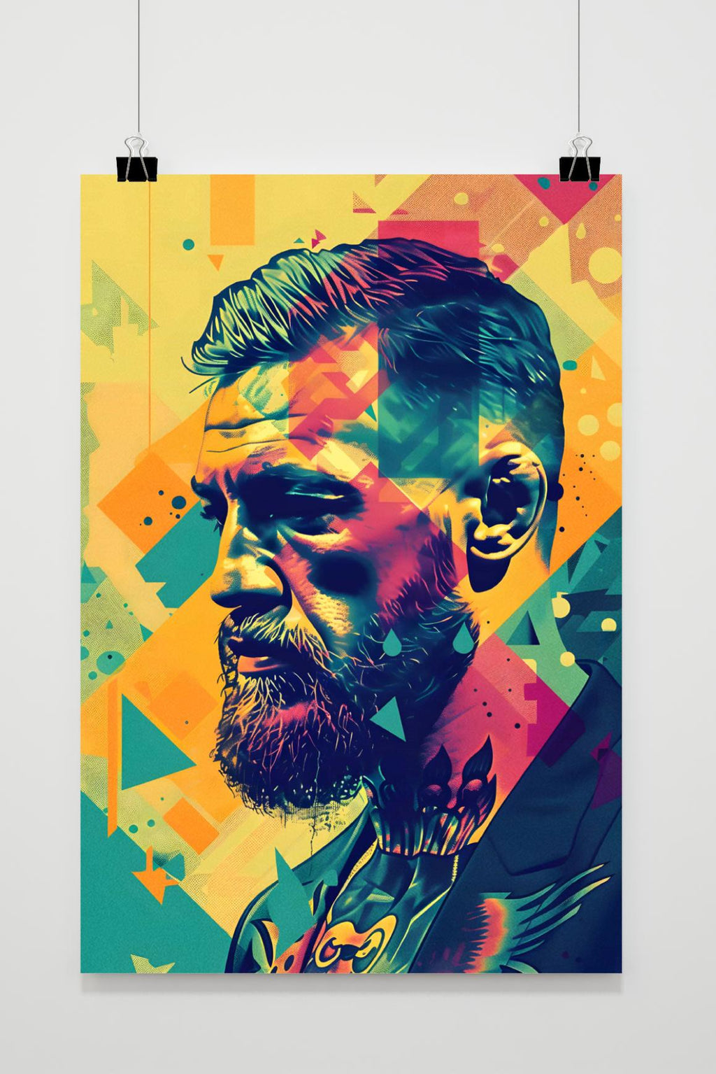 Conor McGregor Poster | Kleurrijke Muurdecoratie | MMA Portret | Schilderijen | Wanddecoratie Kunst