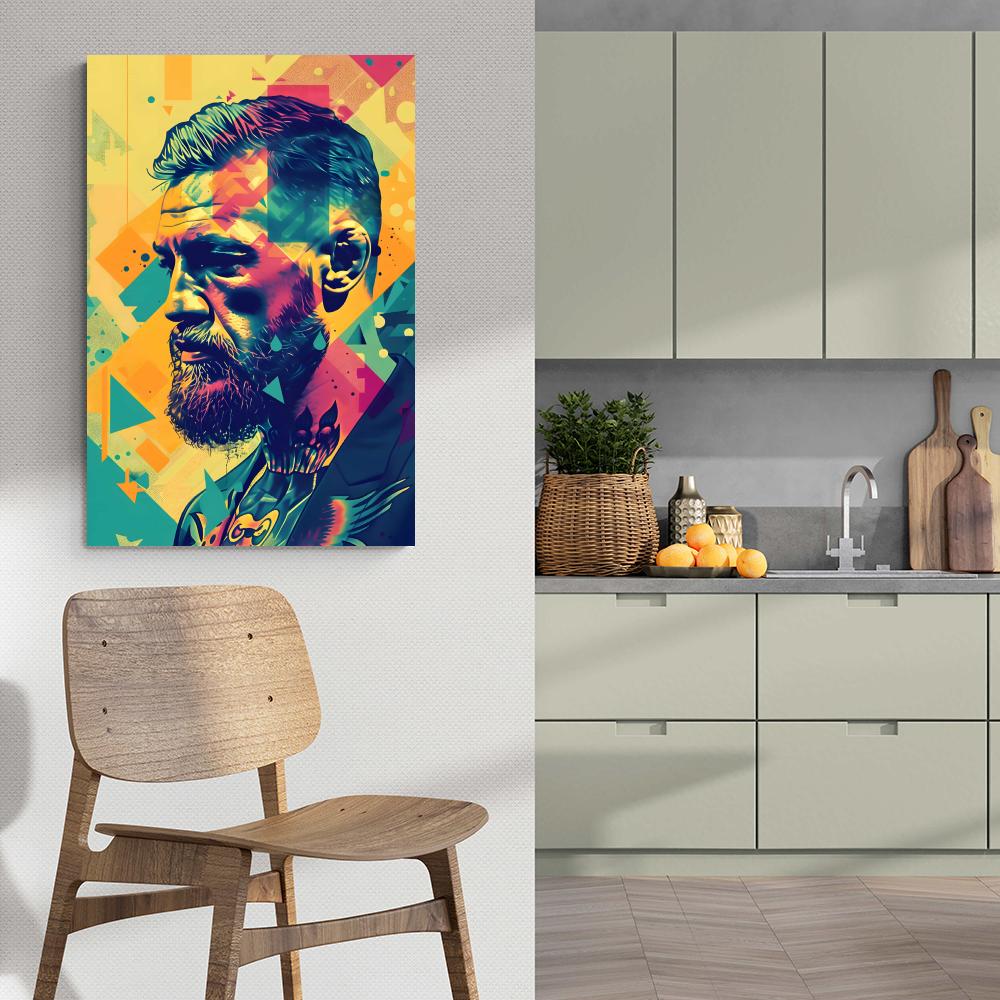 Conor McGregor Poster | Kleurrijke Muurdecoratie | MMA Portret | Schilderijen | Wanddecoratie Kunst