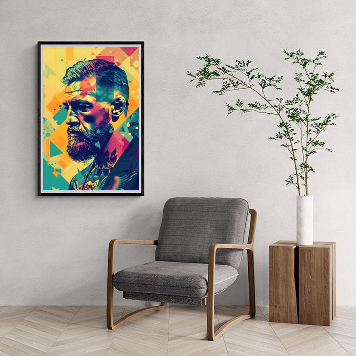 Conor McGregor Poster | Kleurrijke Muurdecoratie | MMA Portret | Schilderijen | Wanddecoratie Kunst