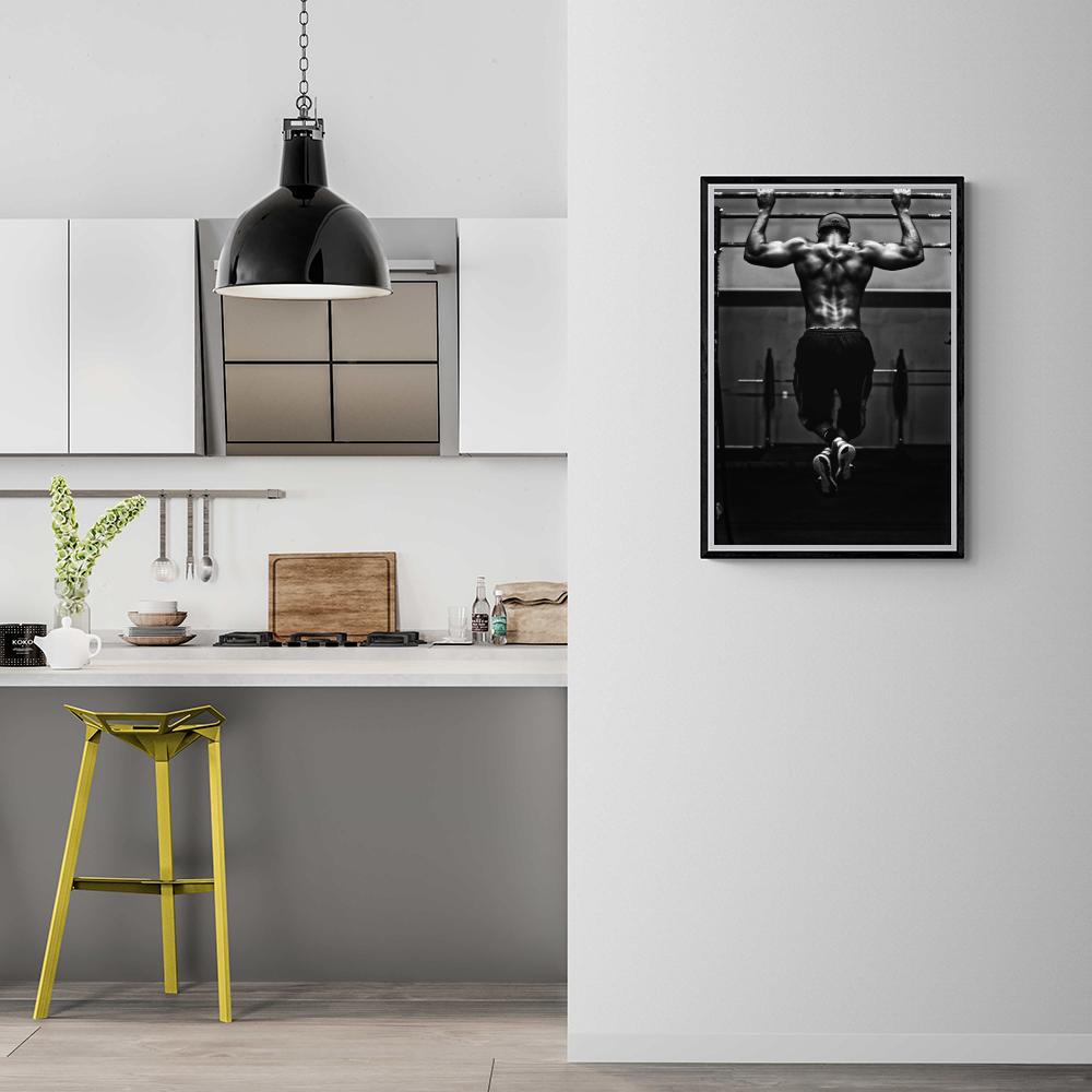 Black and White Gym | Motivational Poster | Muurdecoratie Fitness | Inspirerende Wanddecoratie | Posters voor Thuis | Schilderijen voor Gym Decor | Canvas Kunst voor Oefeningen