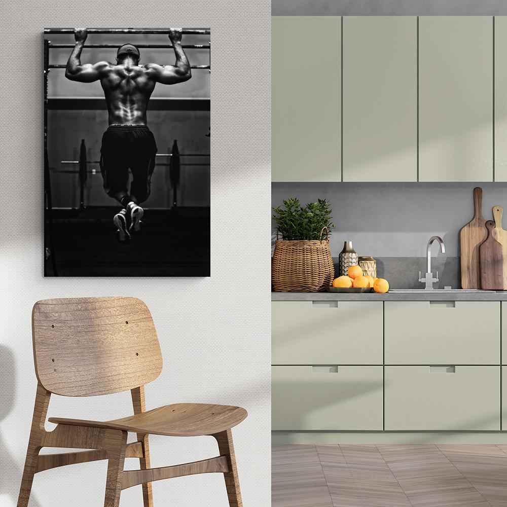Black and White Gym | Motivational Poster | Muurdecoratie Fitness | Inspirerende Wanddecoratie | Posters voor Thuis | Schilderijen voor Gym Decor | Canvas Kunst voor Oefeningen