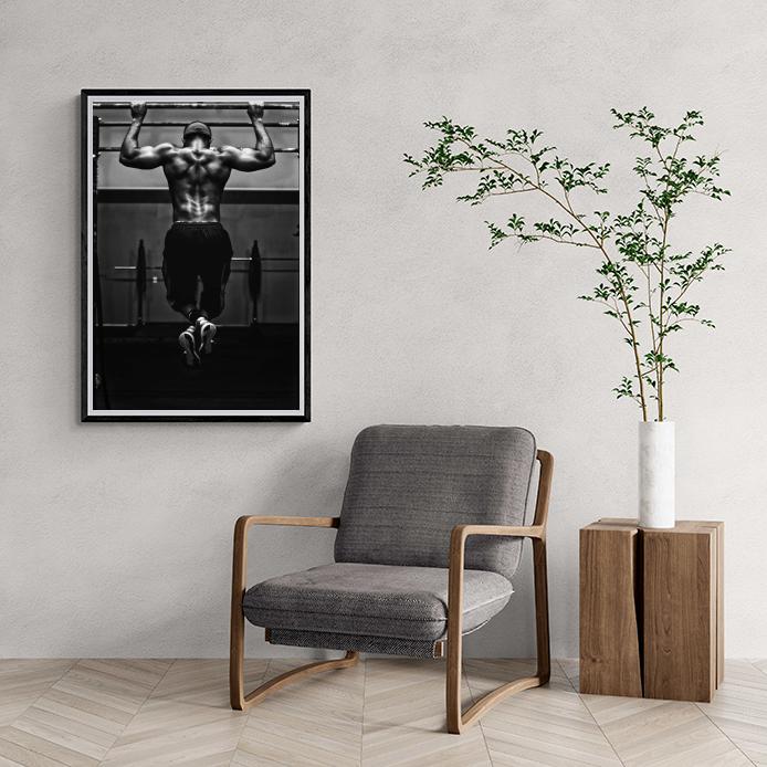 Black and White Gym | Motivational Poster | Muurdecoratie Fitness | Inspirerende Wanddecoratie | Posters voor Thuis | Schilderijen voor Gym Decor | Canvas Kunst voor Oefeningen