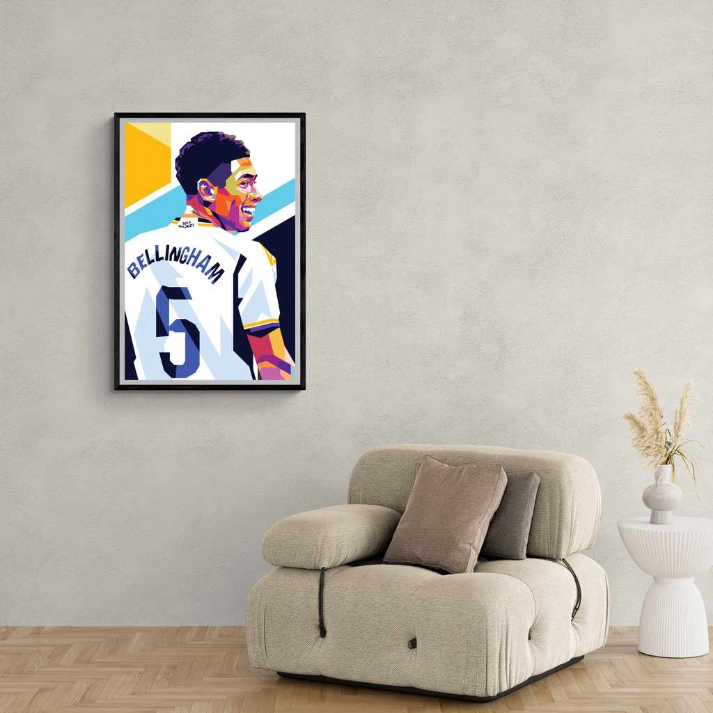 Jude Bellingham | Poster | Muurdecoratie Voetbal Ster | Sport Wanddecoratie | Schilderijen voor Huis & Tuin