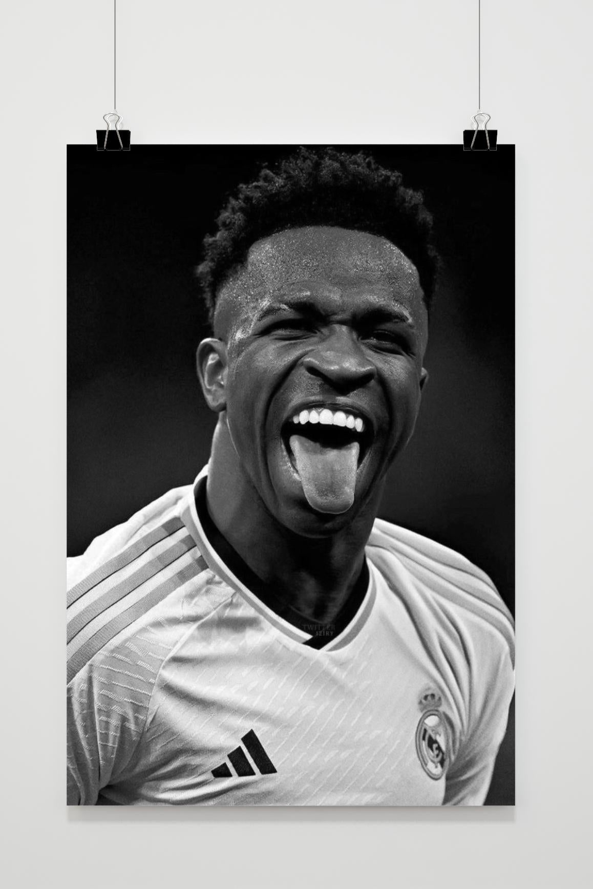 Vinícius Jr | Real Madrid Ster | Voetbalposter | Sport Muurdecoratie | Soccer Art Print | Wanddecoratie