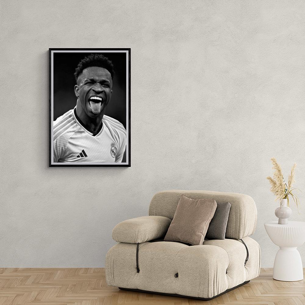 Vinícius Jr | Real Madrid Ster | Voetbalposter | Sport Muurdecoratie | Soccer Art Print | Wanddecoratie