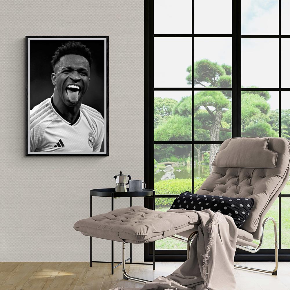 Vinícius Jr | Real Madrid Ster | Voetbalposter | Sport Muurdecoratie | Soccer Art Print | Wanddecoratie