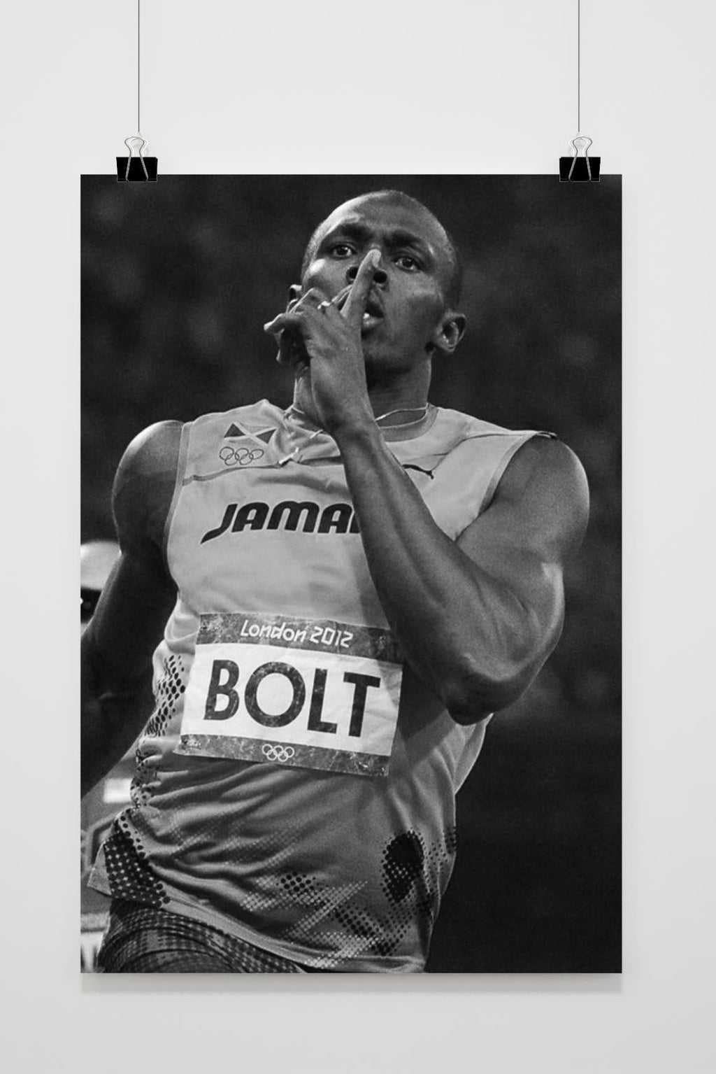 Usain Bolt Poster | Iconische Muurdecoratie | Inspirerende Kunst | Zwart-wit Wanddecoratie voor Thuis of Kantoor