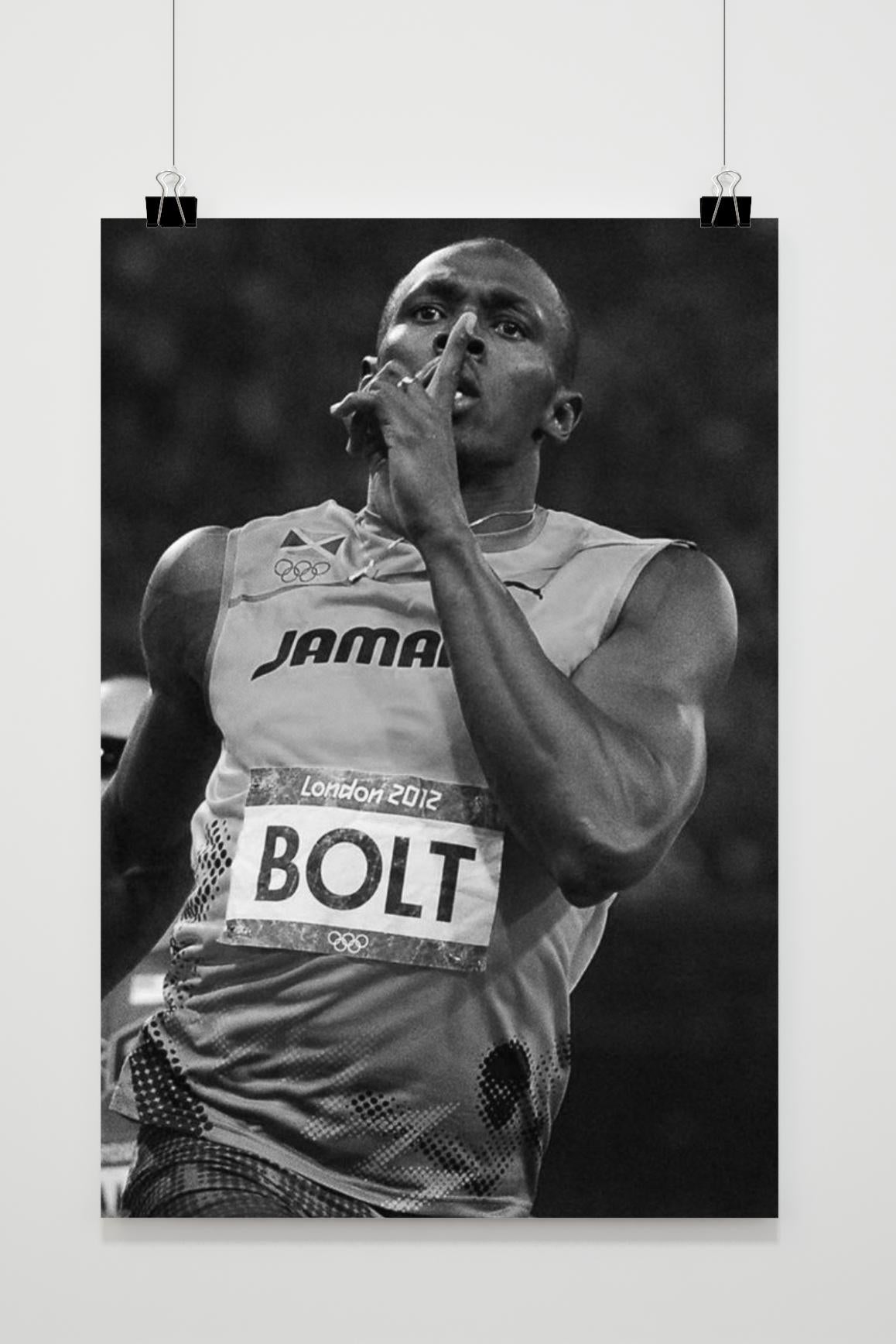 Usain Bolt Poster | Iconische Muurdecoratie | Inspirerende Kunst | Zwart-wit Wanddecoratie voor Thuis of Kantoor
