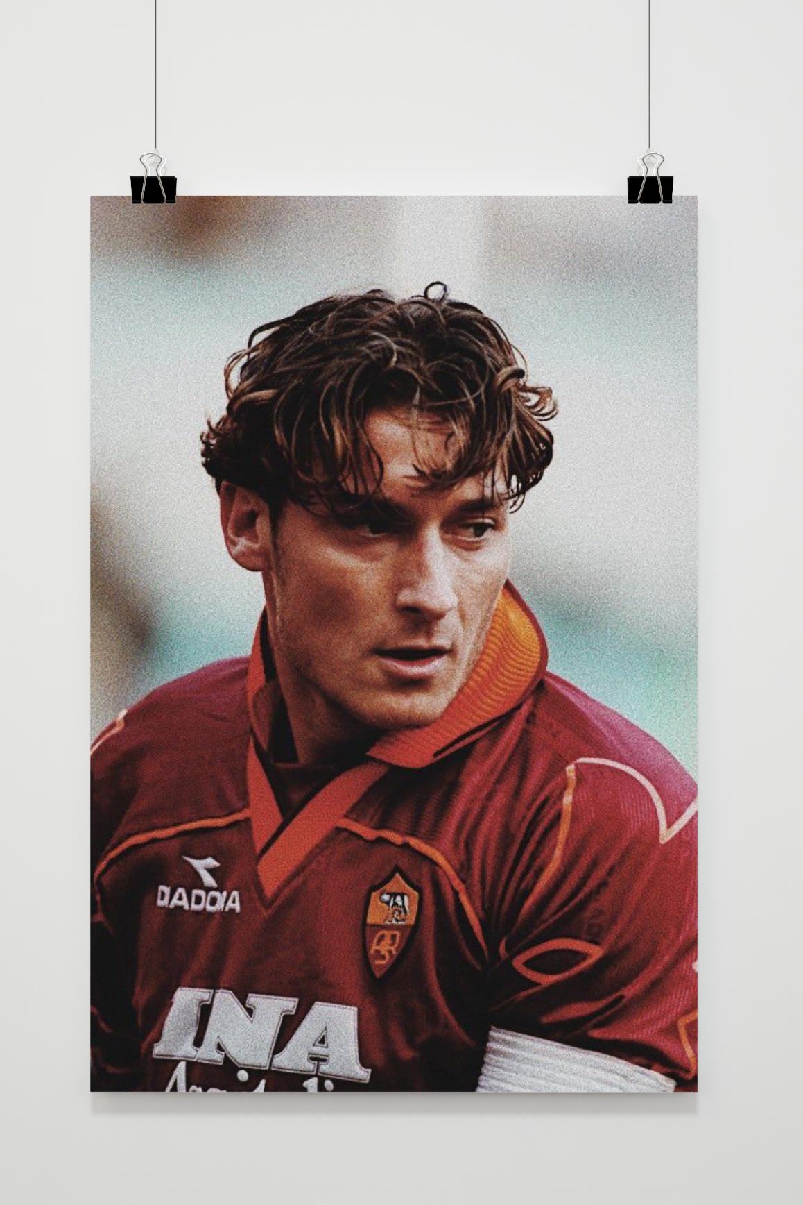 Francesco Totti Poster | Roma Legend Wanddecoratie | Iconische Voetbal Kunst | Muurdecoratie Huis