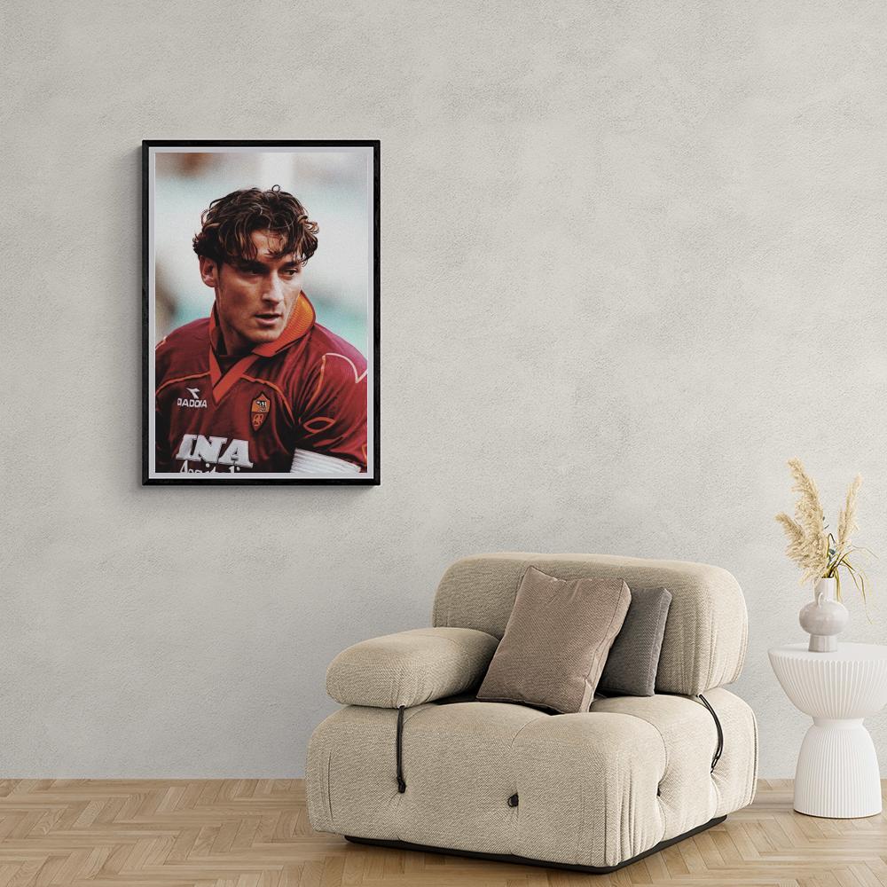 Francesco Totti Poster | Roma Legend Wanddecoratie | Iconische Voetbal Kunst | Muurdecoratie Huis