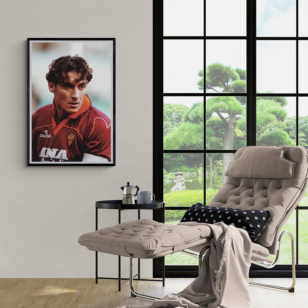 Francesco Totti Poster | Roma Legend Wanddecoratie | Iconische Voetbal Kunst | Muurdecoratie Huis