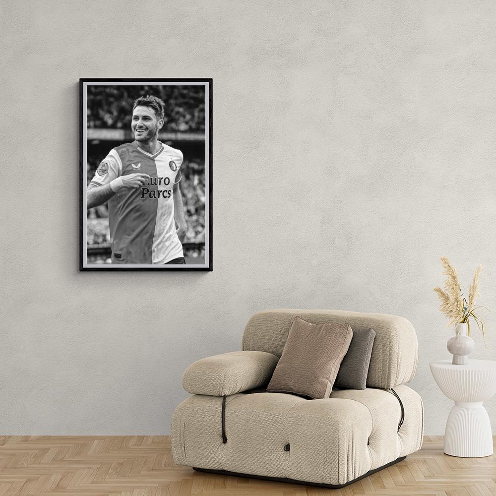 Santiago Gimenez Poster | Muurdecoratie | Wanddecoratie | Voetbal Ster | Posters | Schilderijen | Canvas Kunst