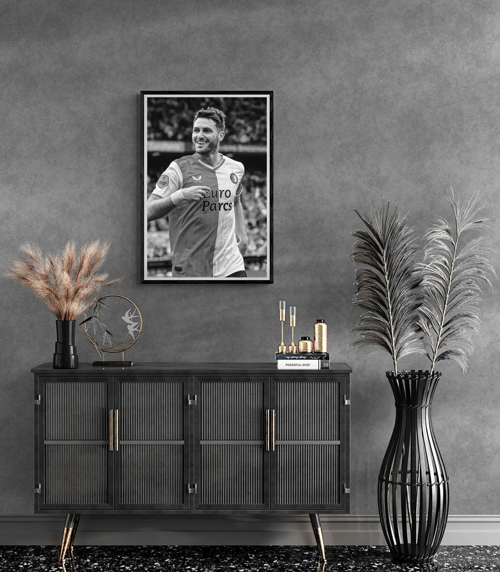 Santiago Gimenez Poster | Muurdecoratie | Wanddecoratie | Voetbal Ster | Posters | Schilderijen | Canvas Kunst