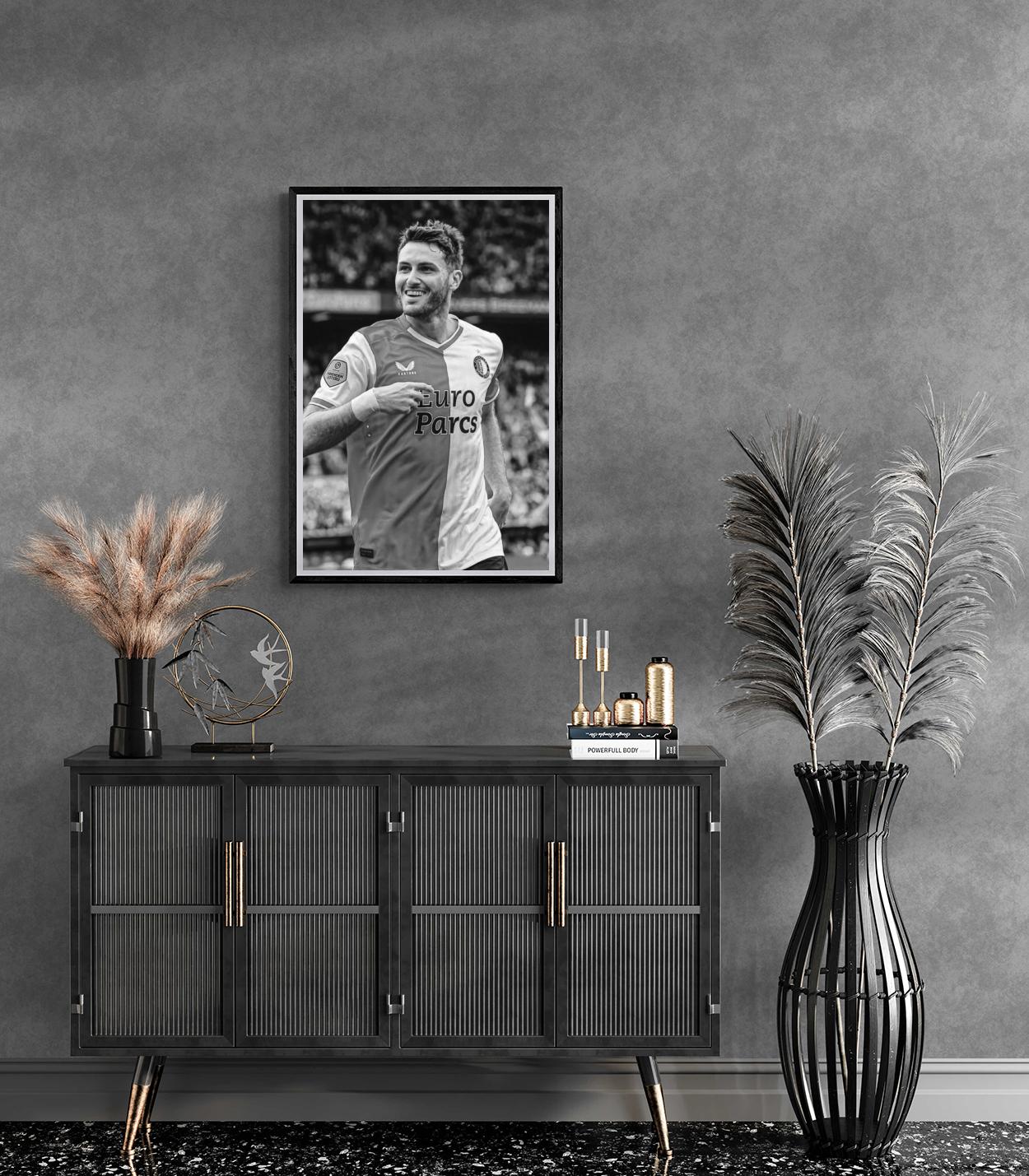 Santiago Gimenez Poster | Muurdecoratie | Wanddecoratie | Voetbal Ster | Posters | Schilderijen | Canvas Kunst