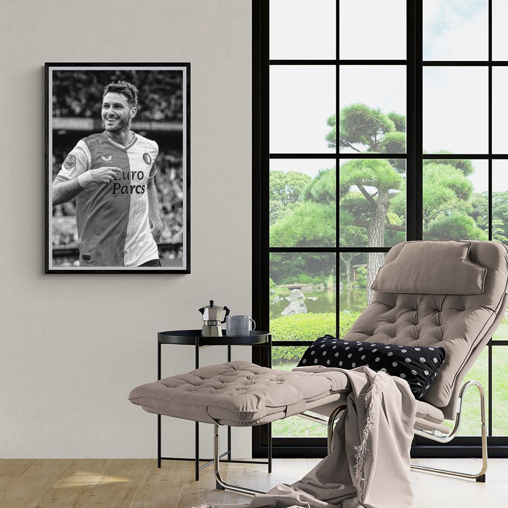 Santiago Gimenez Poster | Muurdecoratie | Wanddecoratie | Voetbal Ster | Posters | Schilderijen | Canvas Kunst