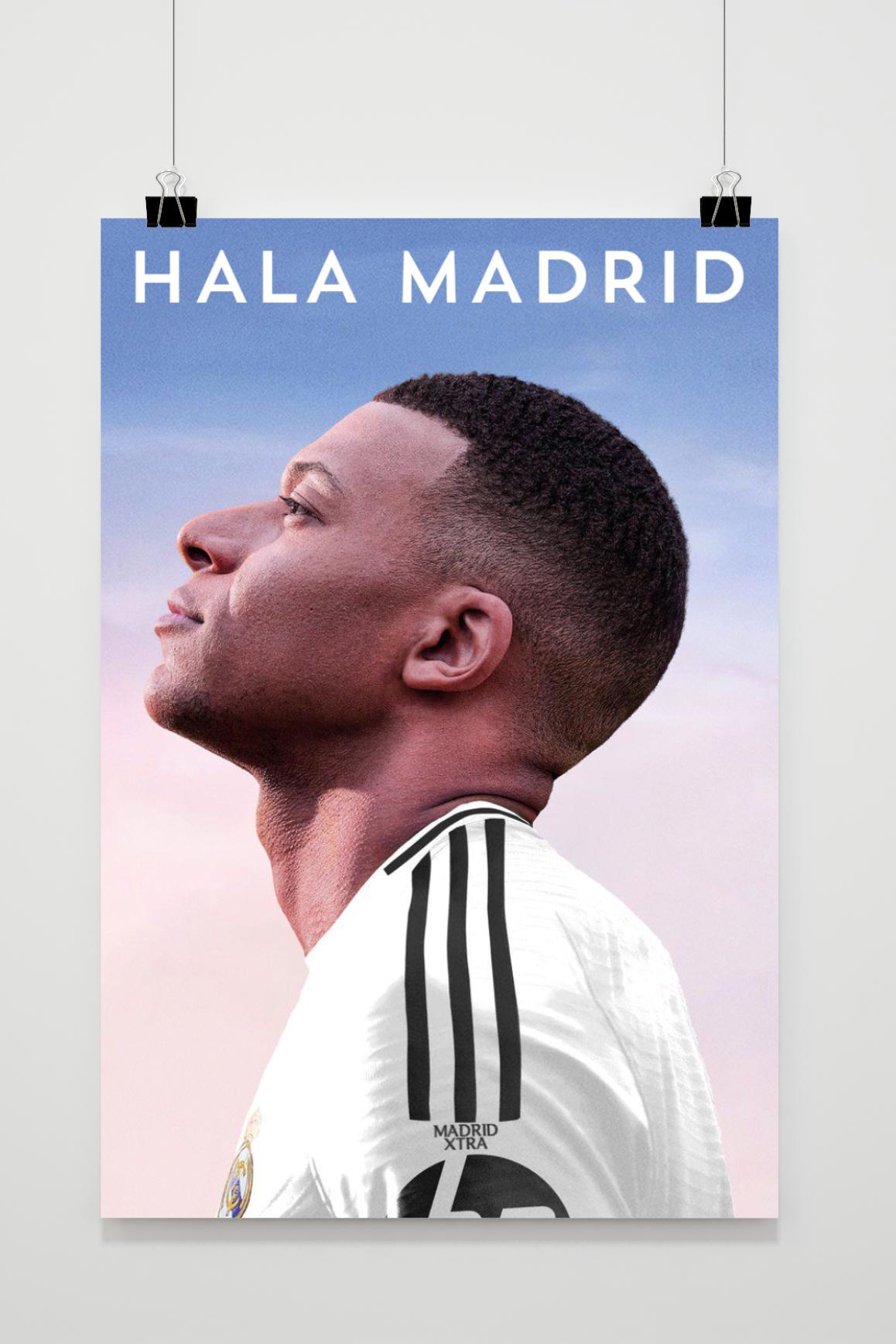 Kylian Mbappe Poster | Muurdecoratie | Wanddecoratie voor Sportfans | Real Madrid Legend | Canvas Kunst