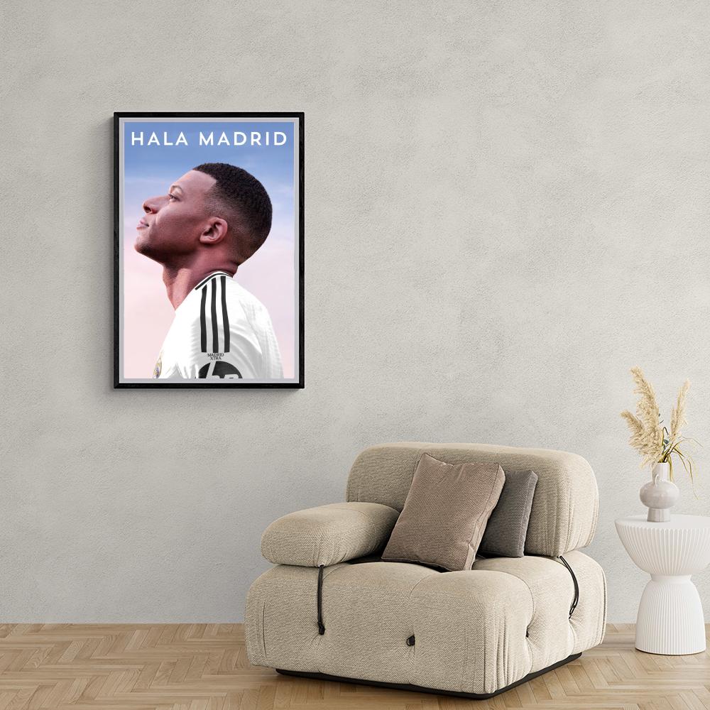 Kylian Mbappe Poster | Muurdecoratie | Wanddecoratie voor Sportfans | Real Madrid Legend | Canvas Kunst