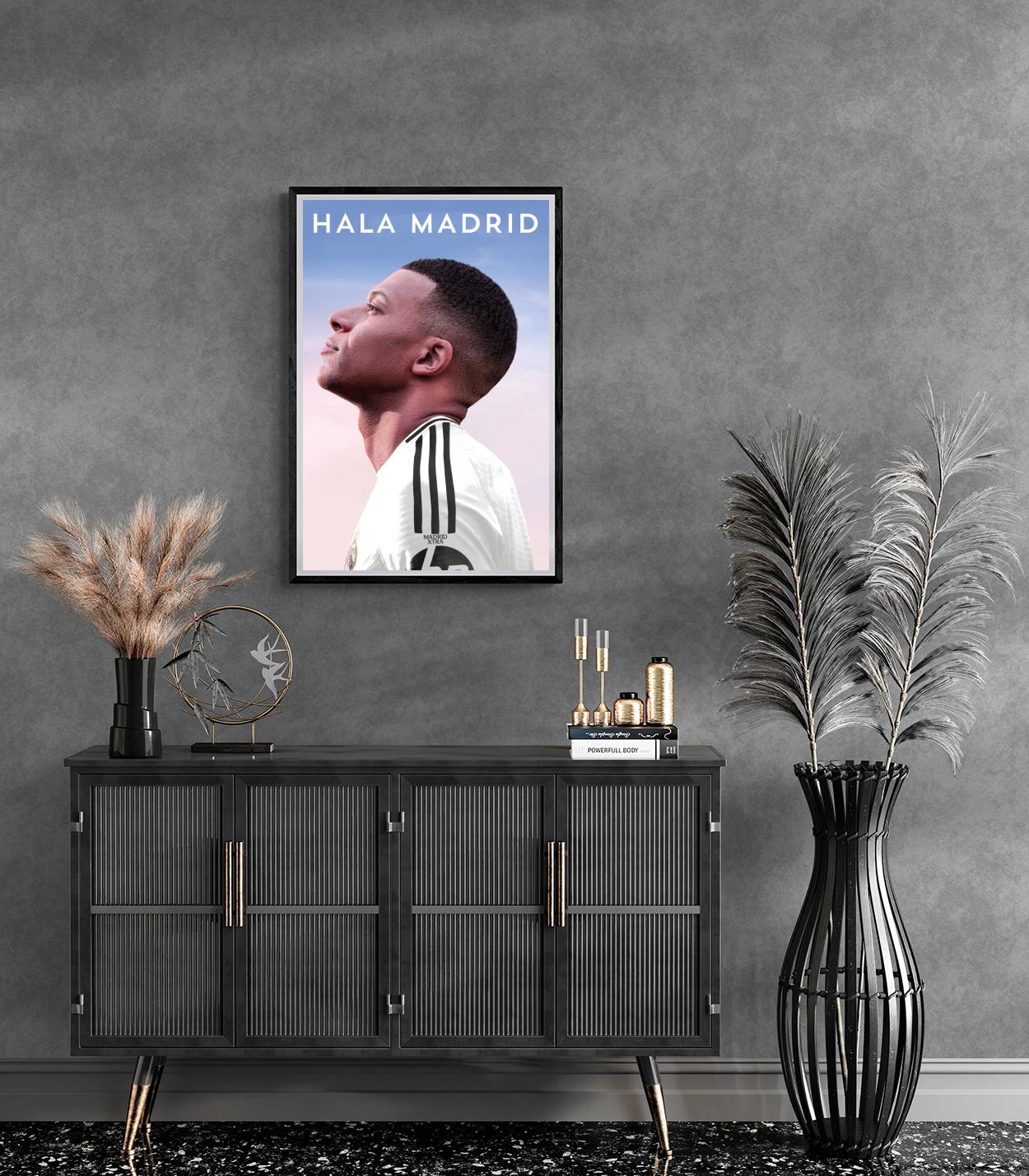 Kylian Mbappe Poster | Muurdecoratie | Wanddecoratie voor Sportfans | Real Madrid Legend | Canvas Kunst