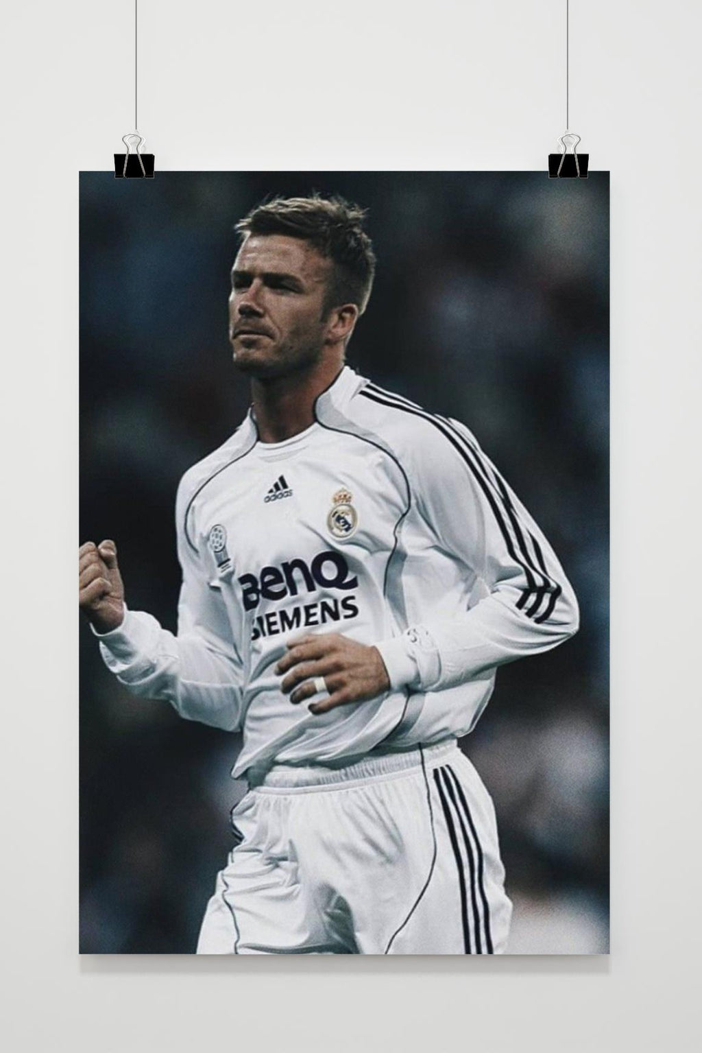 David Beckham Muurdecoratie | Real Madrid Wanddecoratie | Voetbal Legende Posters | Sportkunst voor Huis & Tuin