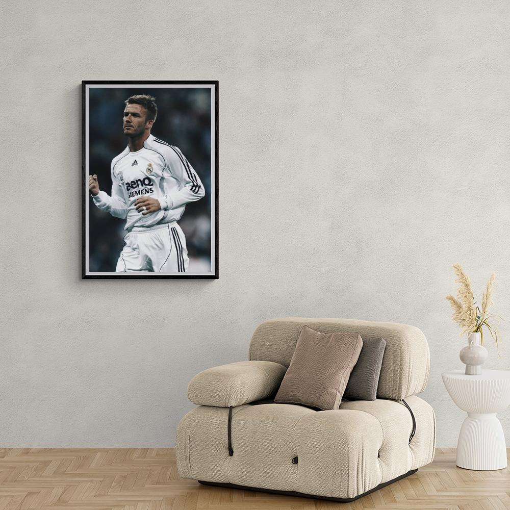 David Beckham Muurdecoratie | Real Madrid Wanddecoratie | Voetbal Legende Posters | Sportkunst voor Huis & Tuin