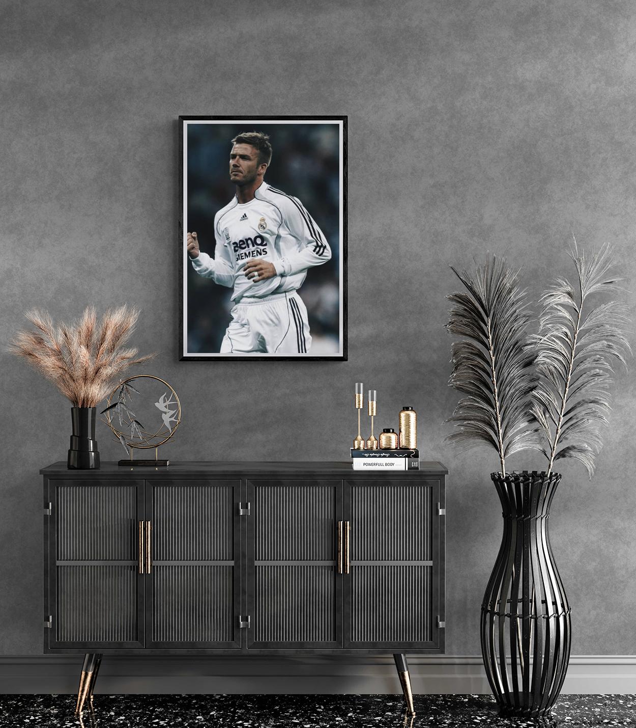 David Beckham Muurdecoratie | Real Madrid Wanddecoratie | Voetbal Legende Posters | Sportkunst voor Huis & Tuin