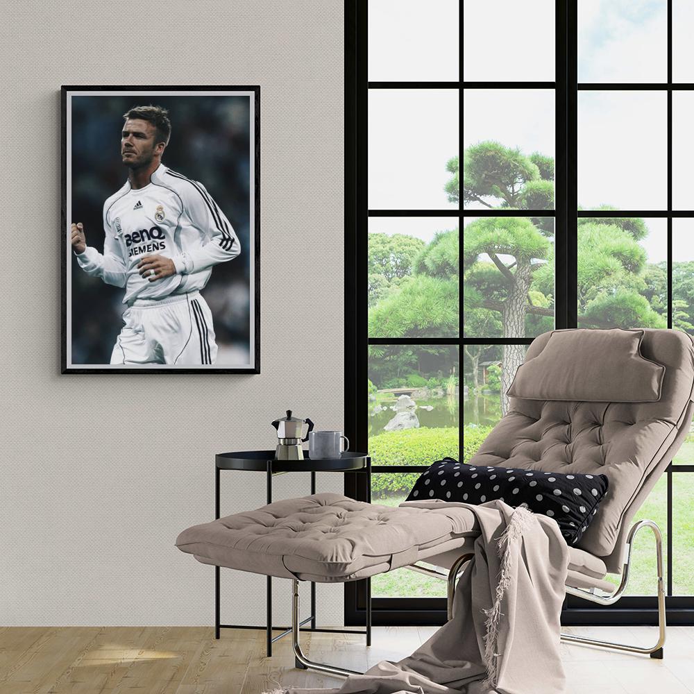 David Beckham Muurdecoratie | Real Madrid Wanddecoratie | Voetbal Legende Posters | Sportkunst voor Huis & Tuin