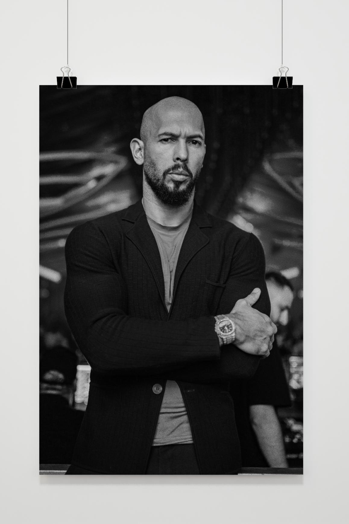 Andrew Tate Monochrome | Kunst Posters | Muurdecoratie | Wanddecoratie | Zwart-wit Posters | Huisdecoratie
