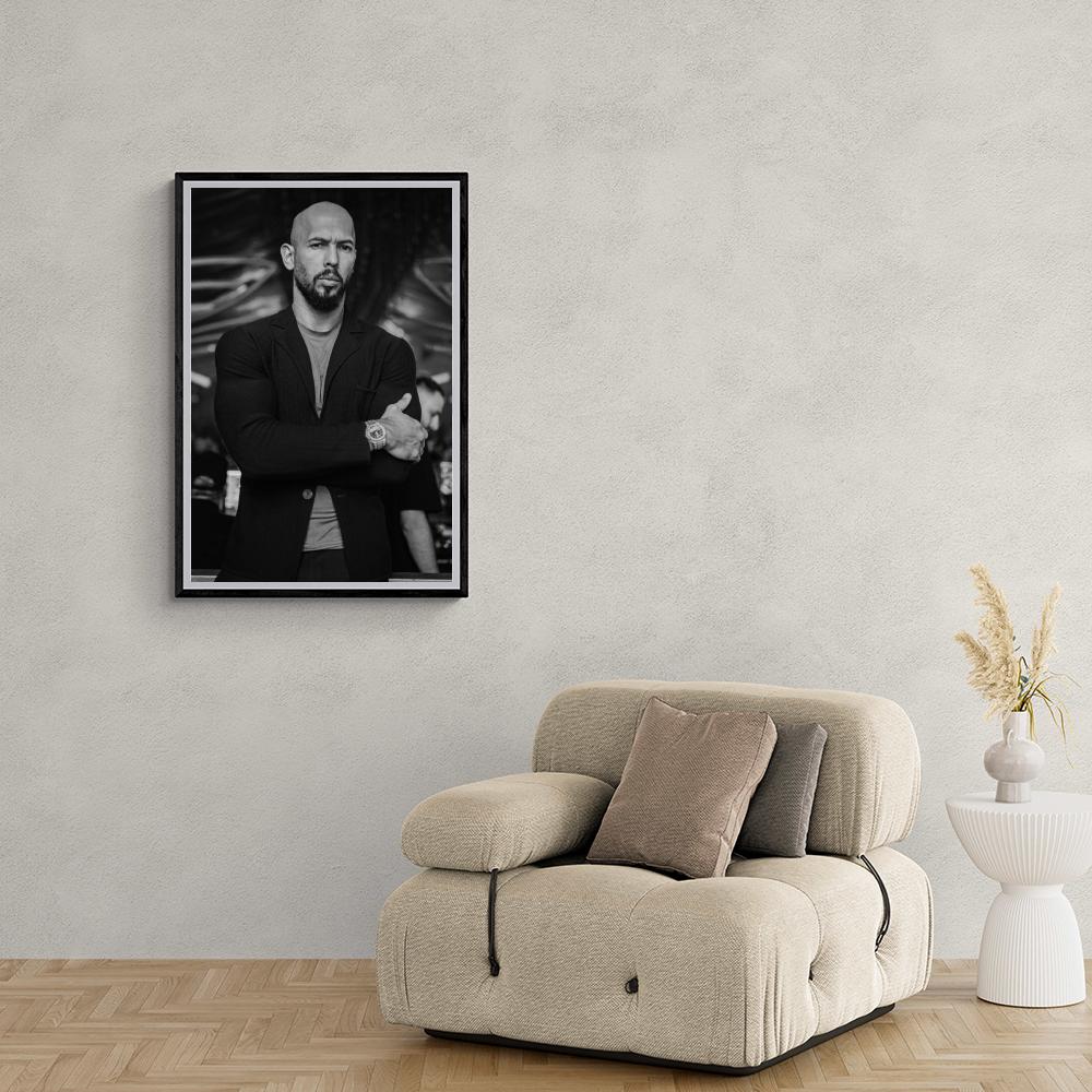 Andrew Tate Monochrome | Kunst Posters | Muurdecoratie | Wanddecoratie | Zwart-wit Posters | Huisdecoratie