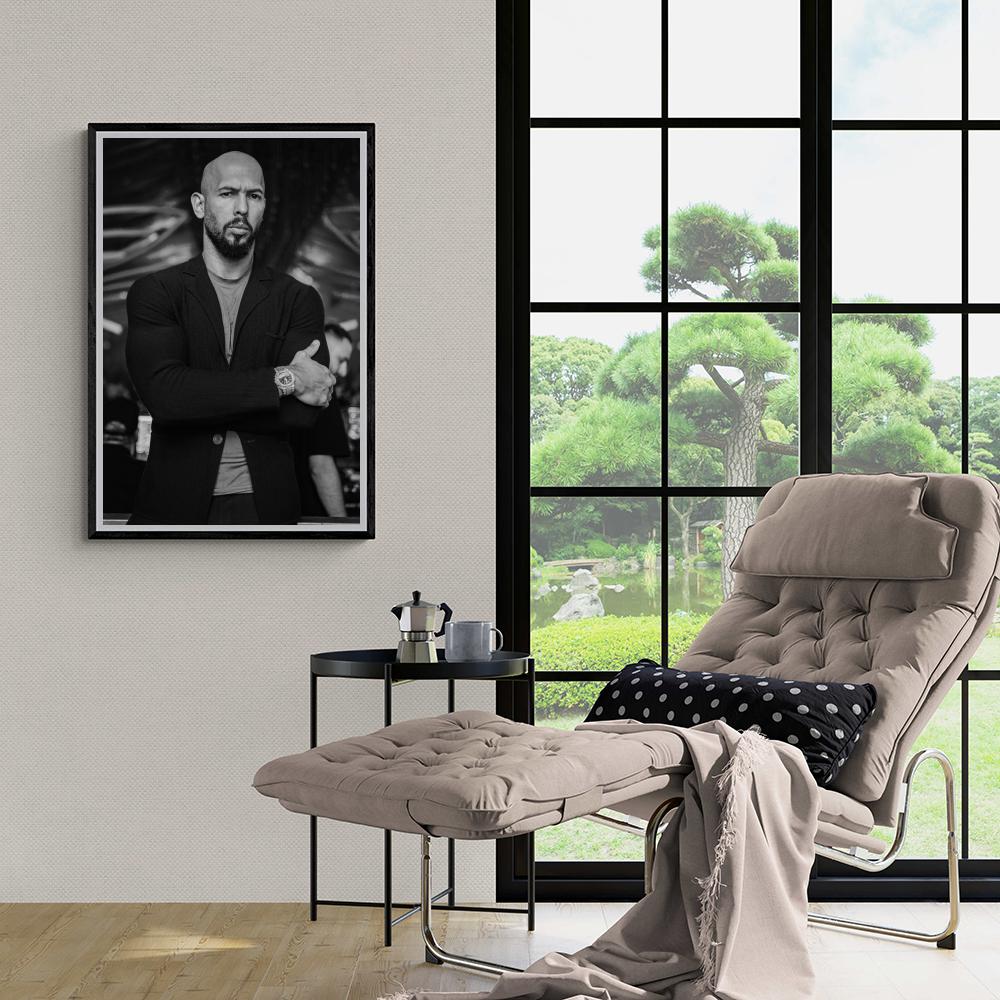 Andrew Tate Monochrome | Kunst Posters | Muurdecoratie | Wanddecoratie | Zwart-wit Posters | Huisdecoratie