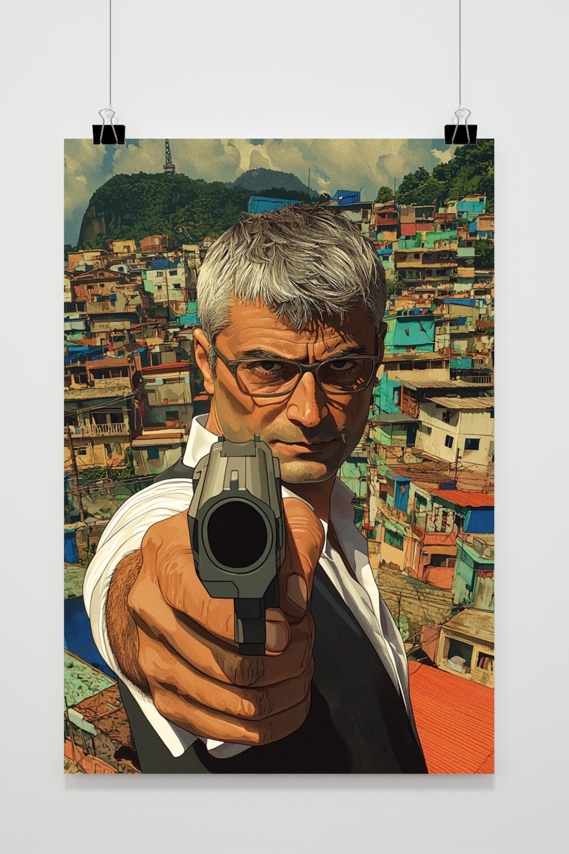Yusuf Dikec | Pistol Artwork | Muurdecoratie | Wanddecoratie | Posters voor Huis & Tuin │ Schilderijen