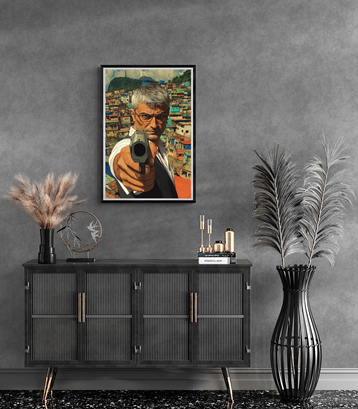 Yusuf Dikec | Pistol Artwork | Muurdecoratie | Wanddecoratie | Posters voor Huis & Tuin │ Schilderijen