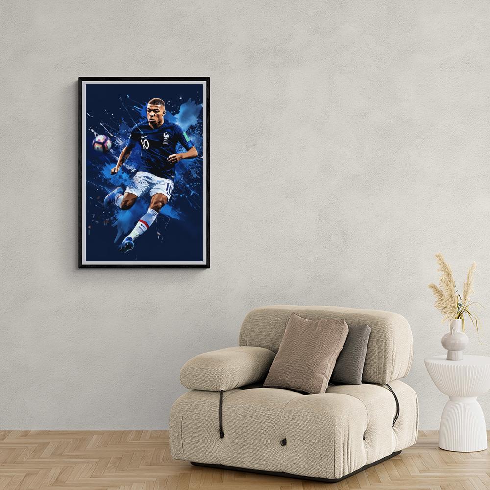 Kylian Mbappe Football Star Poster | Muurdecoratie | Franse nationale team kunst | Wanddecoratie Fans