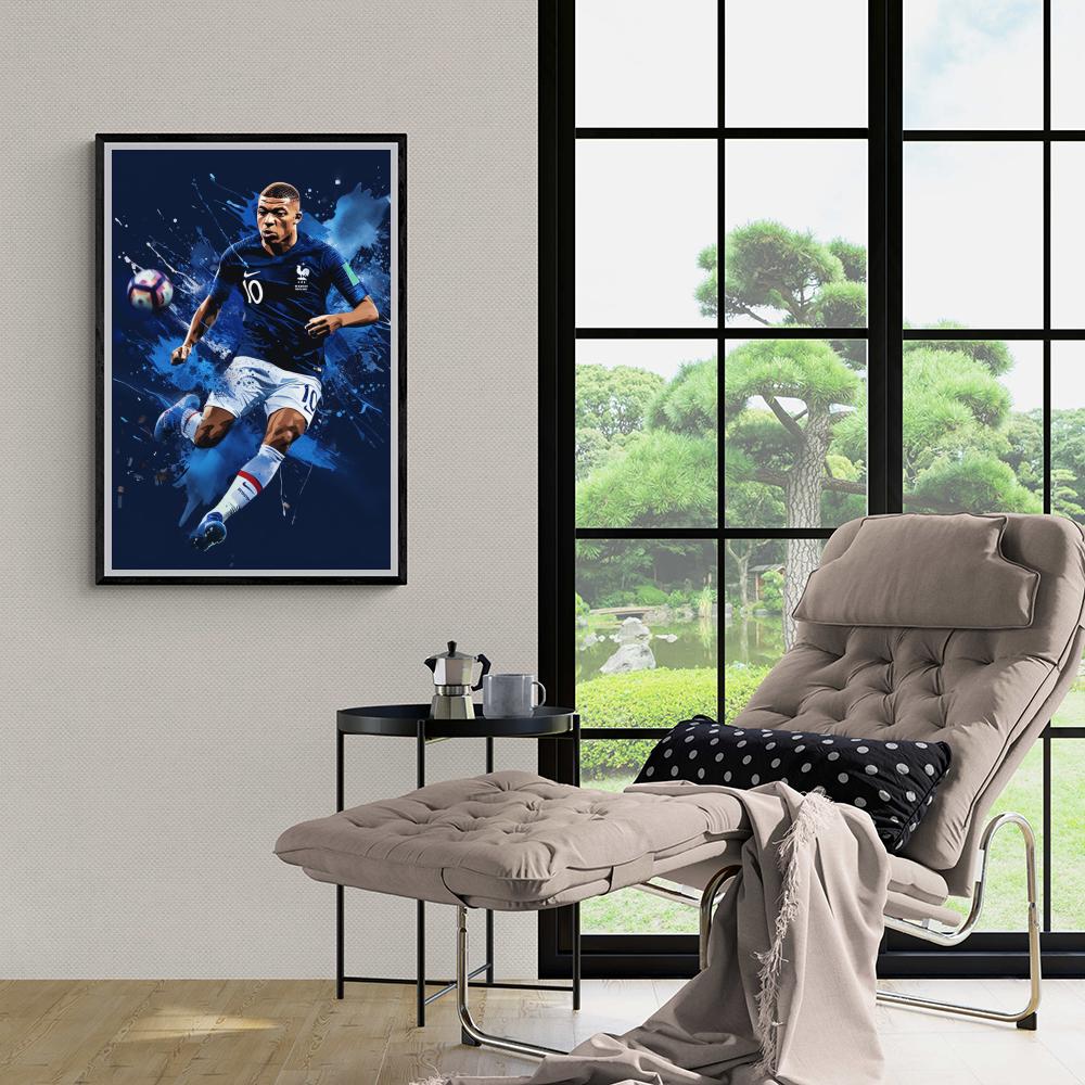 Kylian Mbappe Football Star Poster | Muurdecoratie | Franse nationale team kunst | Wanddecoratie Fans